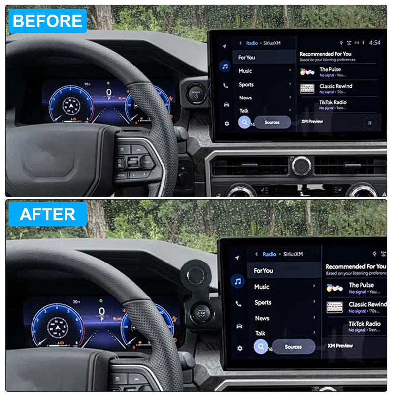 TOYCIDFG Magnetic Phone Holder Rotatable Compatible with Toyota Tacoma 2024 2025 2026, Dashboard Start Button Attached Car Phone Mounted Accessories (14-inch Screen) 14-inch Screen