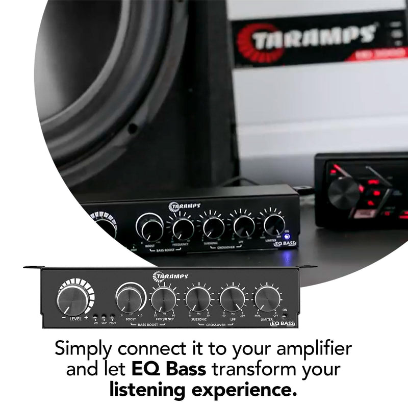 Taramps EQ BASS Digital Audio for Control Your Bass Volume, with RCA Output/Input, Perfect Match The Output Signal Levels of virtually al Models of CD/DVD Head Units, Frequency Response to 250HZ.