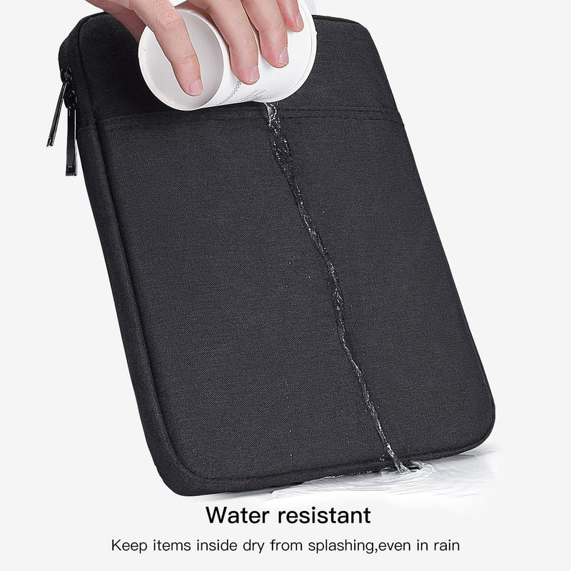 10 inch Waterproof Tablet Sleeve Case for 10.9 New iPad/iPad Pro 11/10.2 iPad/10.9 iPad Air 5 4/10.5 iPad Pro Air, Fire Max 11 Tablet/Kindle Fire HD 10 10.1/Scribe 10.2,Samsung Galaxy Tab A8/A7/S8/S7 9-11 Inch Black