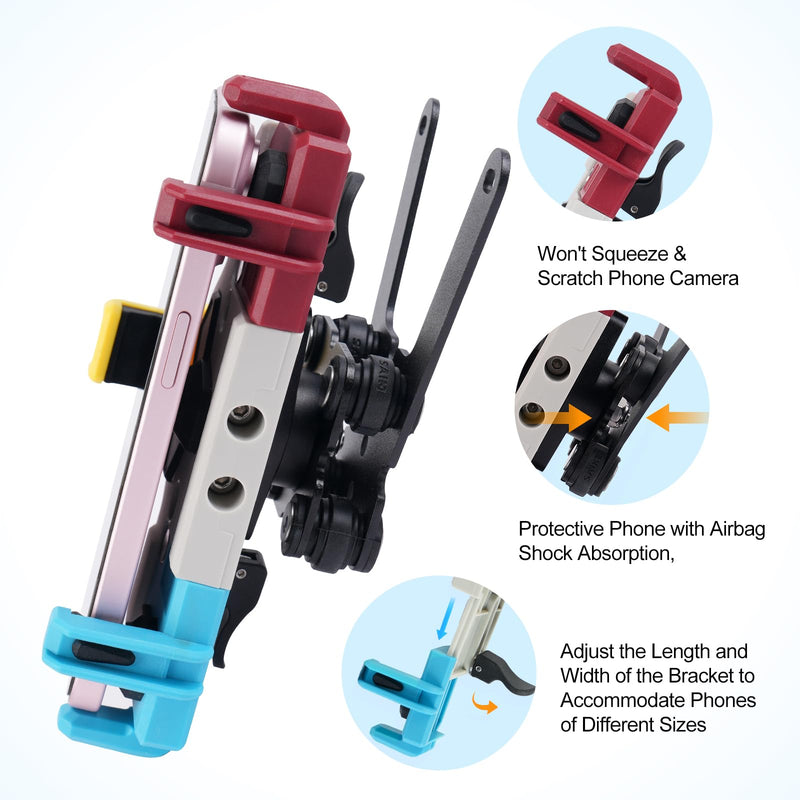 CFMOTO 450SS 400 Special Motorcycle Phone Mount with Vibration Dampener,Heavy Duty Phone Holder for Motorcycle,Anti Slip, Anti Shake, Anti-Theft,Adjustable for 5.4-8.3'' Smartphone