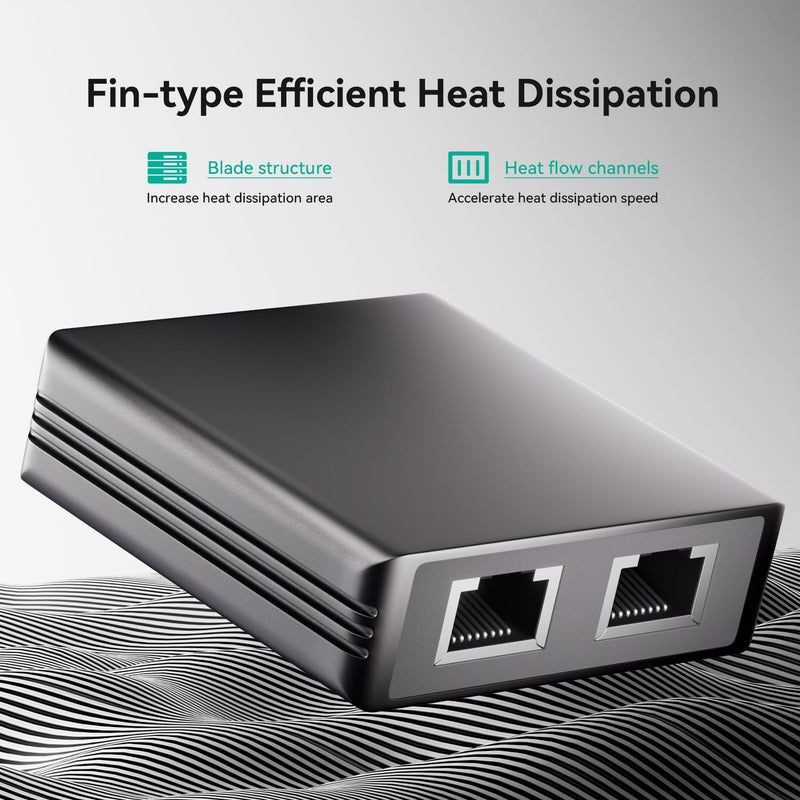 2 Port Gigabit Ethernet Switch, 1000Mbps Network Switch Adapter, Easy LAN Expansion for PC Router, Plug & Play, Stable Wired Connection, RJ45 Cat5/6 Compatible | [DUAL ACTIVE PORTS] Expand 1 RJ45 port into 2 Gigabit Ethernet connections for simultaneou...