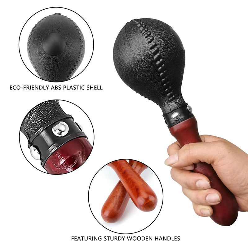 Professional Maracas for Musicians Vibrant Rattle Percussion Shakers with Ergonomic Wooden Handles - Versatile & Durable for Live Performance, Recording, and Education