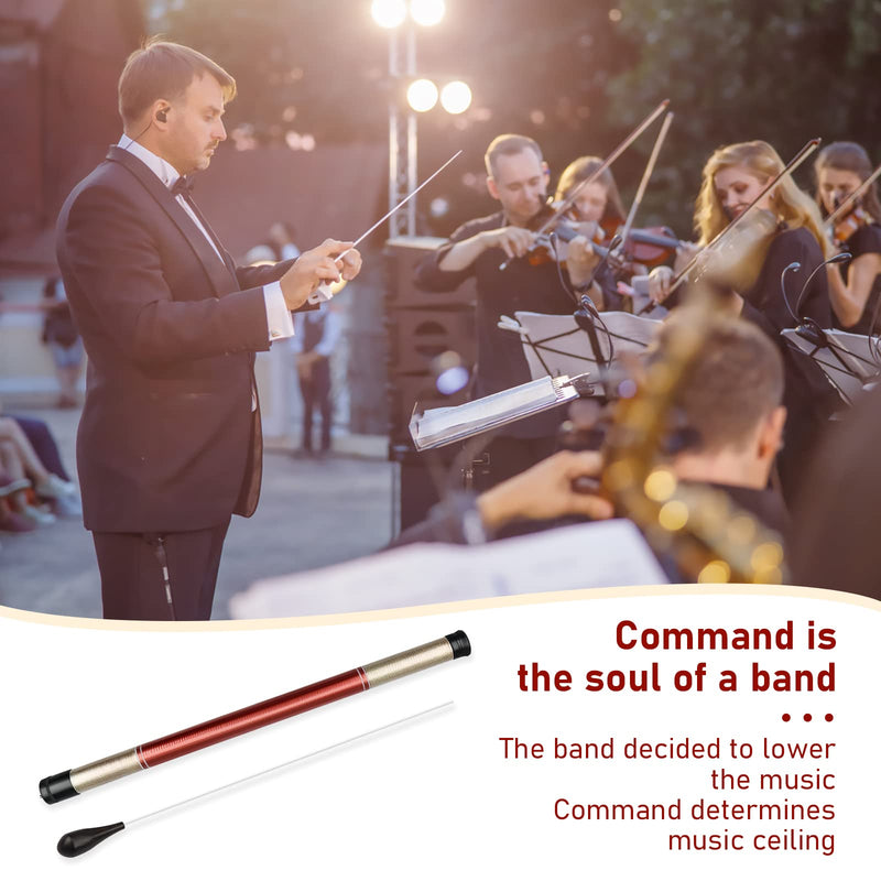 [AUSTRALIA] - Conducting Baton, Conductor Baton, Music Baton, Orchestra Baton With Storage Cylinder Ebony Handle, Music Baton for Choral Orchestral Concerts (Ebony Handle) 