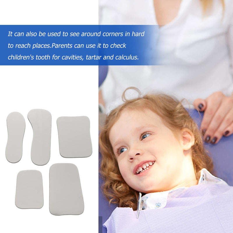 [AUSTRALIA] - Pack of 5 Dental Mirrors, Mouth Mirrors, Dentist Mirrors, Orthodontic Inspection Mirror, Irregular Double-Sided Mirror, Dental Care Set for Clinical Dentists Dentist Mirror 