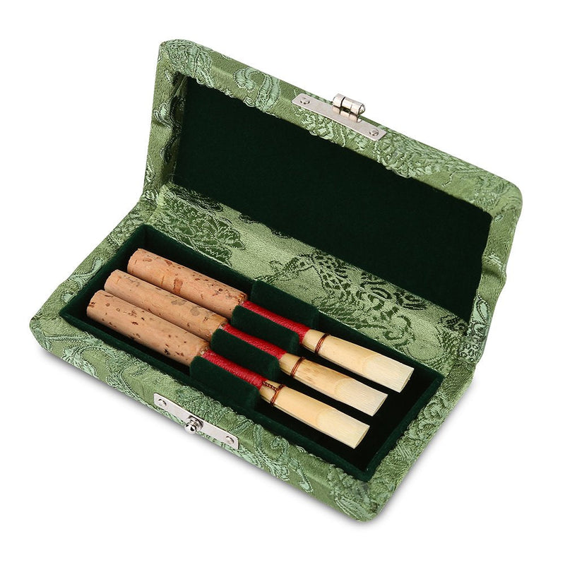 VGEBY Storage Case, Silk Cloth Cover Wooden Protector Holder Box for 3pcs Oboe Reeds Played Accessories Orc3 Oboe Case