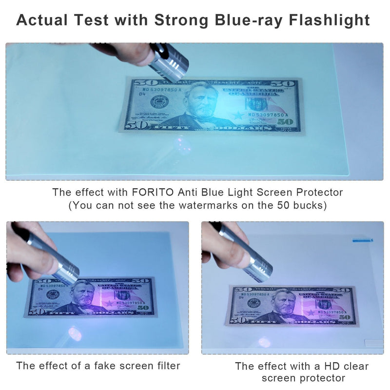 2 Pack 14 Inch Anti Blue Light Screen Protector, F FORITO Blue Light Blocking & Anti Glare Screen Film for All 14" with 16:9 Aspect Ratio Laptop - Matte For 11-17.3 Laptop