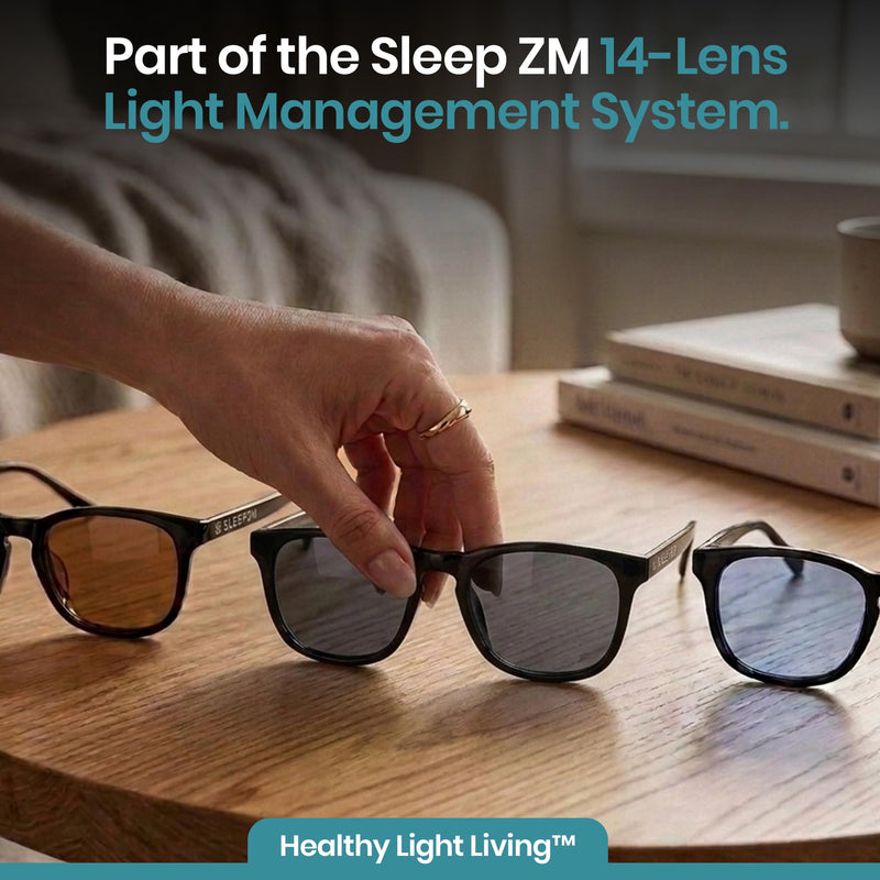 Blue Light Sensitivity Glasses for Migraines, Relaxation, Relief | Eases Headaches & Photophobia, Calms Anxious Eyes, Comfy Unisex Fit Wayfarer Frame - Shade Grey Lens 41