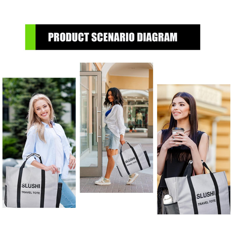 Carrying bag Tote for Ninja Slushi Machine FS300 Series and FS299,Slushie Machine Carrying Bag,Portable Outdoor Frozen Drink Maker Travel Bag,Slushie Machine Accessories (Grey) Grey