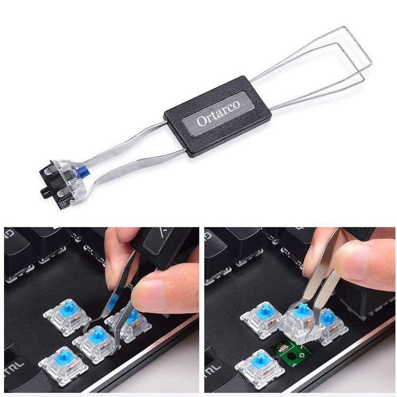 Keycap Puller for Mechanical Keyboard Stainless Steel Keycap Remover Tool Fixing Keyboard Black