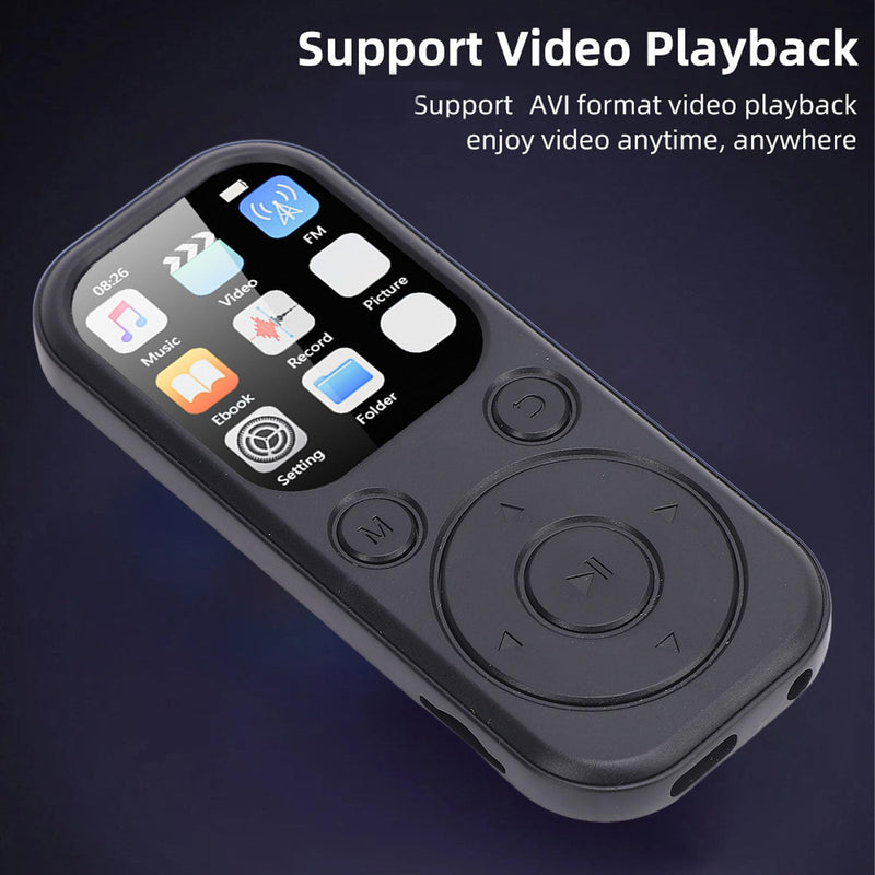 [AUSTRALIA] - MP3 Player with Bluetooth 5.4, HiFi Sound Quality Portable Music Player with 2.01 Inch Screen, Rechargeable Digital Music Battery Powered, Support up to 128GB (Without Small Without Small Memory Card 