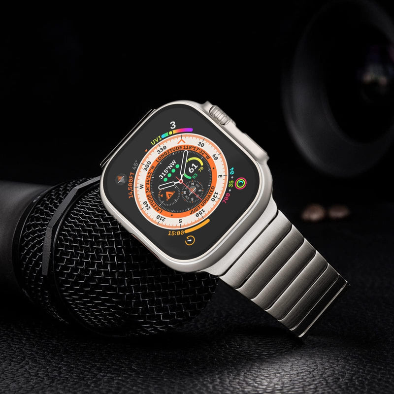 Compatible for Apple Watch Metal Bands, Silver 38mm 40mm 41mm iWatch Strap Ultra10 9 8 7 6 5 4 3 2 1 SE,Simple and Stylish Smartwatch Wristband Women Men