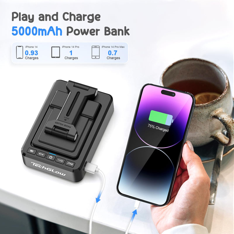 [AUSTRALIA] - Gifts for Men Women Foldable Cellphone Stand with Bluetooth Speaker and Power Bank Birthday Gift Idea for Mom Dad Cool Gadget Tech Gifts 