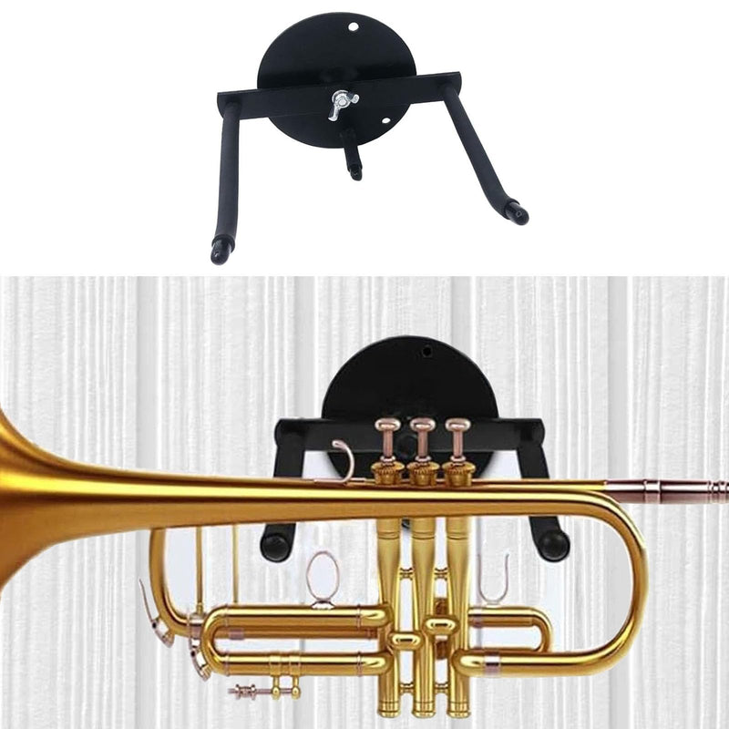 Trumpet Hanger Wall Mount Stand Metal Trumpet Instrument Wall Mounted Rack Holder for Piccolo Pocket Trumpet Standard Trumpet Display Accessories Round Mount