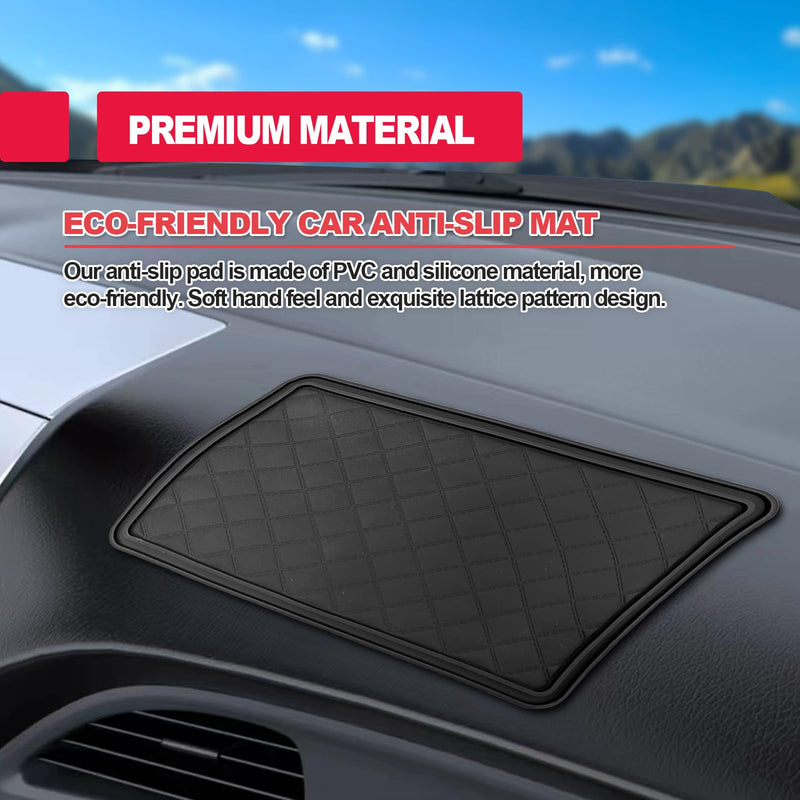 Car Dashboard Rubber Anti-Slip 10.4"x 5.9" Pad -Multifunctional Universal Car Magic Dashboard Sticky Adhesive Mat for Cell Phones, Sunglasses, Keys, Coin and More Use 26.5*15cm
