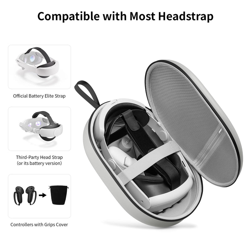 annapro Shoulder Backpack and Carrying Case for Meta Quest 3, Grey