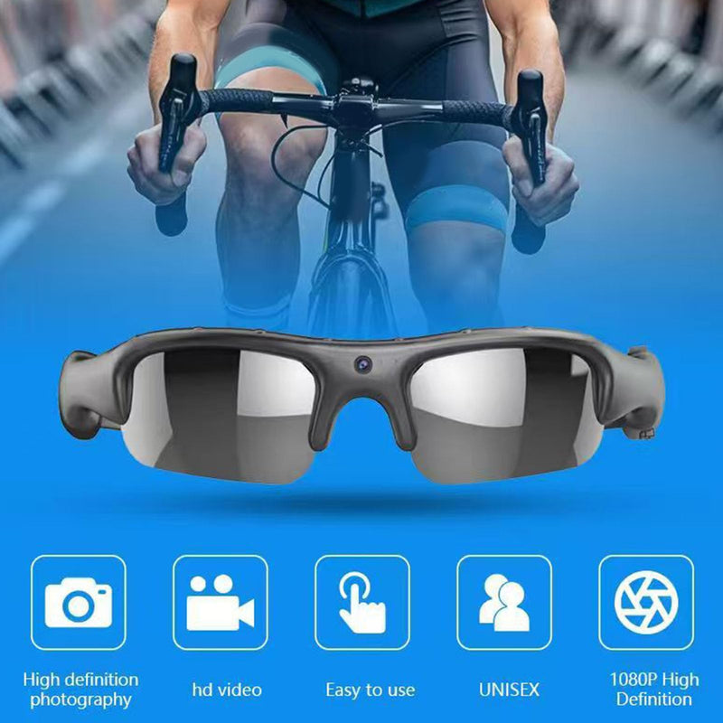 Tangxi 1080P Camera Glasses, 2.4G WiFi Smart Glasses with 12MP Camera, Video Recording Sunglasses with APP, Open Ear Audio, Polarized Glass for Outdoor Sports