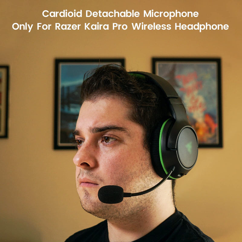 Kaira Pro Mic Replacement for Razer Kaira Pro Wireless Gaming Headset, 3.5mm Detachable Noise Cancelling Microphone Boom for Xbox One, PS4, PS5, PC