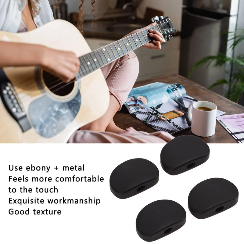 [AUSTRALIA] - 6 Set Guitar Tuning Peg Buttons, Semicircle Ebony Folk Electric and Acoustic Guitar Tuning Pegs Tuners Keys Machine Heads Replacement Buttons Knobs Handle(#1) #1 