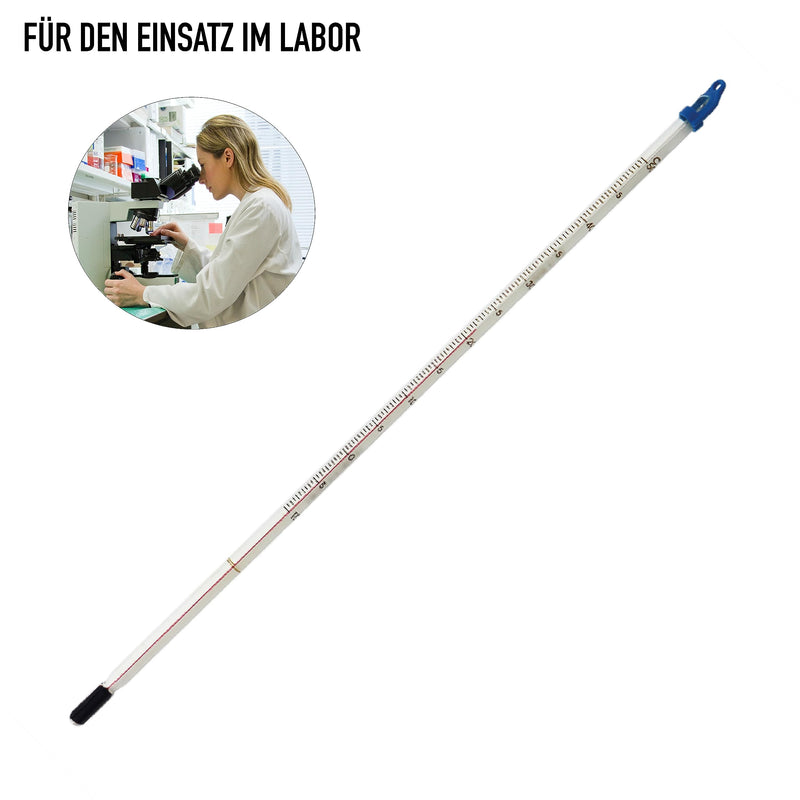 [AUSTRALIA] - Glass Thermometer -10 to +50°C 300mm - For measuring water liquid for homemade wine and beer or laboratory and scientific use. Made in the UK 