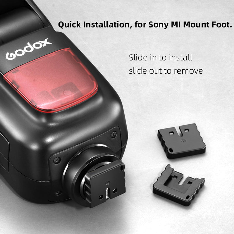 [AUSTRALIA] - Godox 2 Pack Hot Shoe Mount Foot Case for Sony MI Mount Foot.for Godox X2S,X3S,Xpros,XproIIS,V1S,V1proS,V100S,TT600S.V350S,TT685S,TT685IIS,V860S,V860IIS,V860IIIS. 