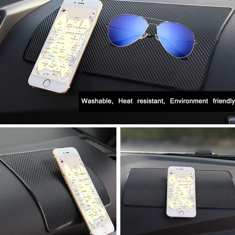 11 x 7 Inch Car Dashboard Anti Slide Mats Adhesive Pads for Cell Phone, Electronic Devices, Keys, Sunglasses, etc, 1 Pcs