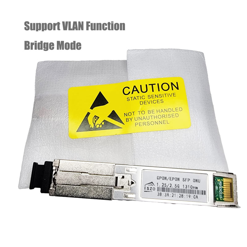 iszo 1.25G/2.5G XPON/GPON/EPON ONU,SFP Stick ONU, Support MAC SN LOID Modify,SFP Port,for Network Switch/Router/Media Converter,Optical Fiber Modem