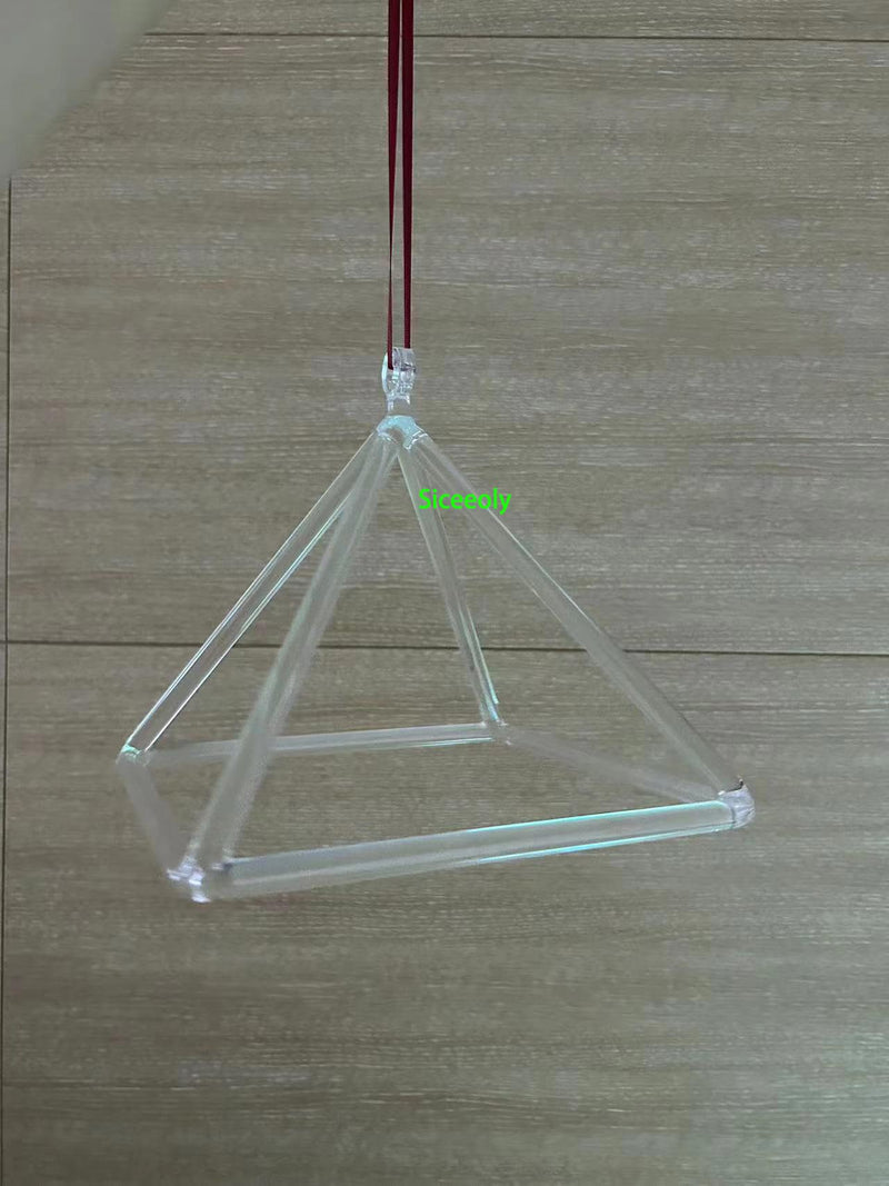 [AUSTRALIA] - 6 Inch Clear Quartz Crystal Singing Pyramid Healing Musical Instrument For Sound Healing Meditation With Crystal Singing Bowl Striker 6 inch 