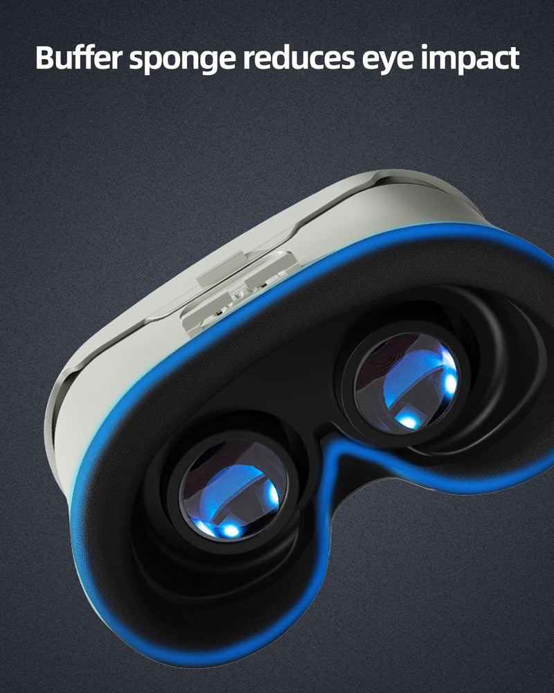 VR Headset for Smartphone, 90° VR Glasses with Adjustable Pupil Distance, Compatible with 4-6.7 Inch Phones for 3D IMAX Movies, Gaming & Virtual Travel