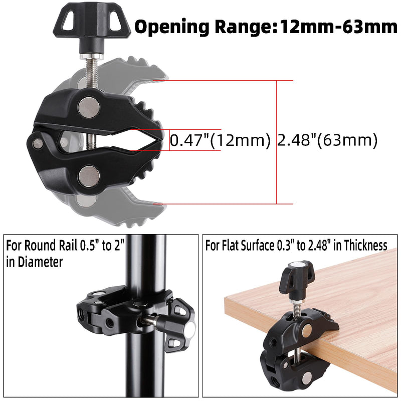 All-Metal Magnetic Phone Holder with Super Clamp&10″ Long Arm for Magsafe, Adjustable Rear View Mirror Phone Holder Mount for Car/Truck/Handlebar, Compatible with iPhone 16 15 14 13 12 Series