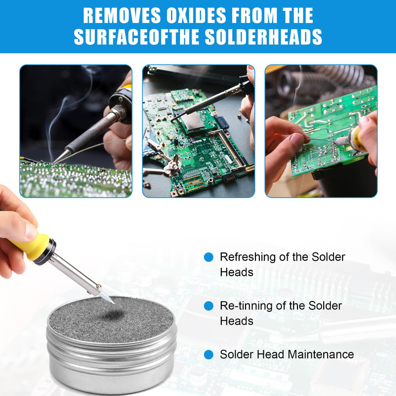 Pack of 2 Soldering Tips, Reactivator, Lead-Free Soldering Tip Cleaner, Removable Oxide Layer, for Reactivating Oxidised Soldering Tips, 32 g