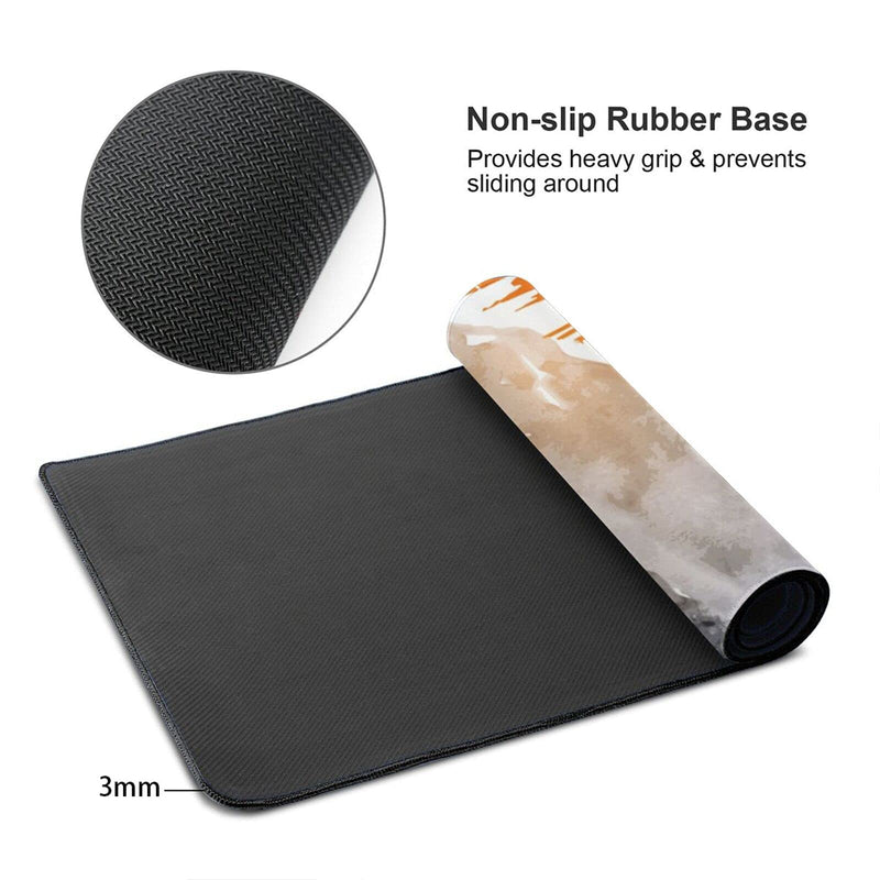 Japanese Bamboo Sun Ink Gaming Mouse Pad Large XL Desk Mat Long Extended Pads Big Mousepad Keyboard Home Office Decor Accessories for Computer Pc Laptop Japanese Painting