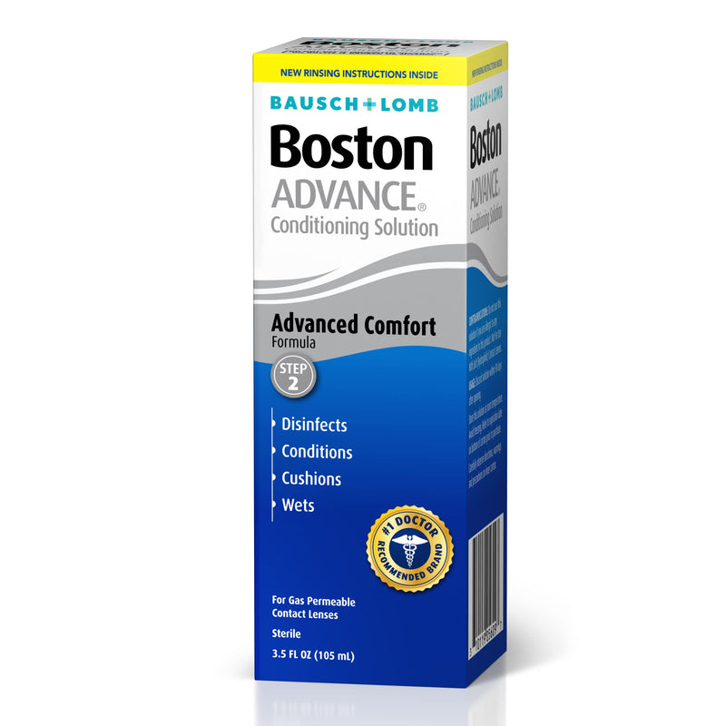 Boston ADVANCE Conditioning Solution, from Bausch + Lomb, 3.5 Fl Oz (Pack of 2) 3.5 Fl Oz (Pack of 2) Advanced Comfort
