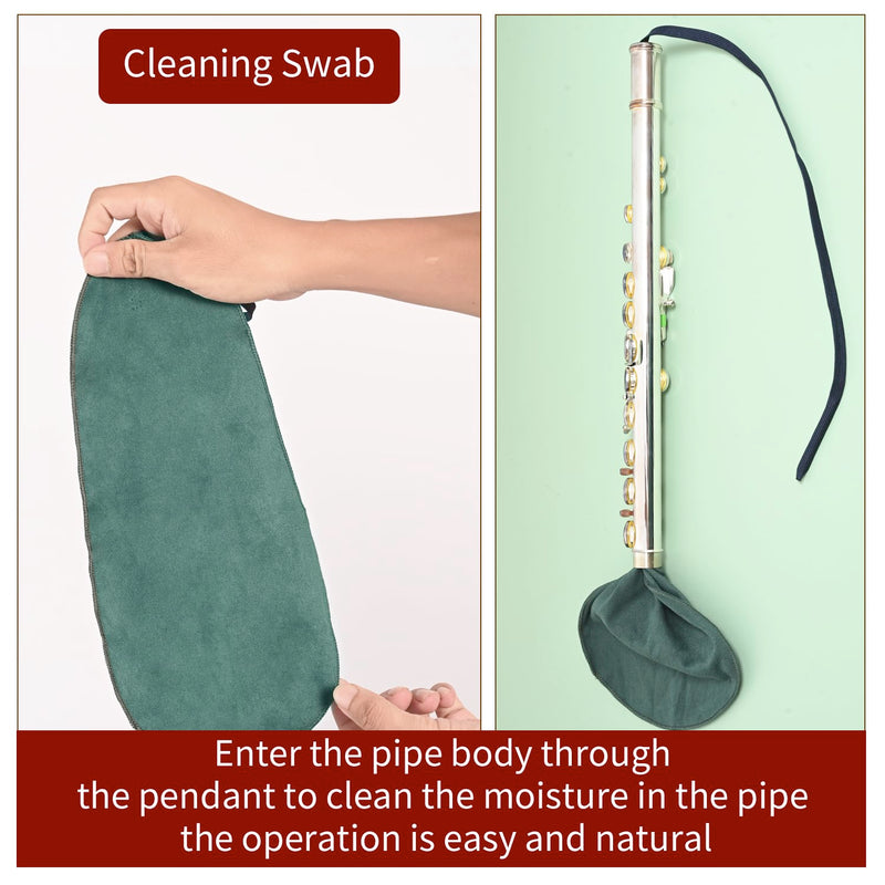 [AUSTRALIA] - Flute Cleaning Kit 9-in-1 with Key Oil and Microfiber Swab, Professional Woodwind Care Set for Flute and Piccolo Maintenance, Includes Cleaning Rod, Mouthpiece Brush and Screwdriver, 6.4oz 