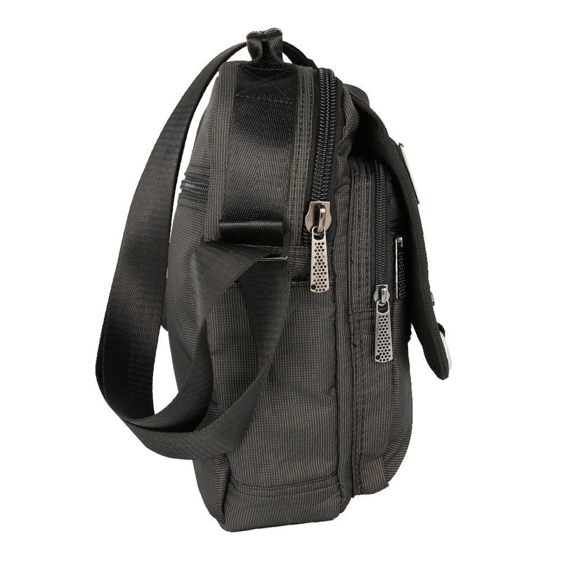 Vertical Messenger Bag, Crossbody Bag, Shoulder Bag Work Satchel for iPad Tablet Kindle A-black