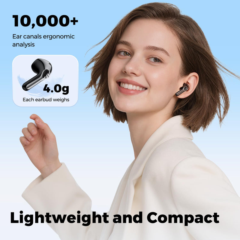 SoundPEATS Air6 HS LDAC Hi-Res Wireless Earbuds, Bluetooth 6.0, 13mm Driver | LDAC Hi-Res Audio Certified, 13mm Triple-Magnet Driver, 2MIC ENC, IPX5 Waterproof, Dynamic EQ, 45H, Bio-Composite Diaphragm Black