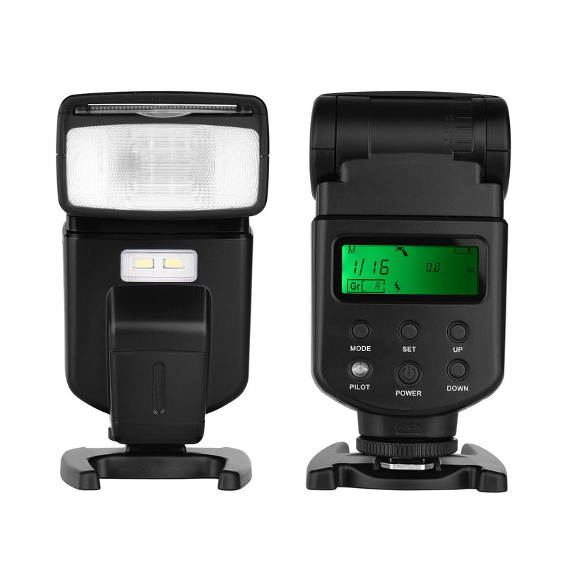 Andoer Universal Flash Speedlite GN40 Adjustable LED Fill Light On-camera Flash With Bracket Replacement for Canon Nikon Olympus Pentax DSLR Cameras