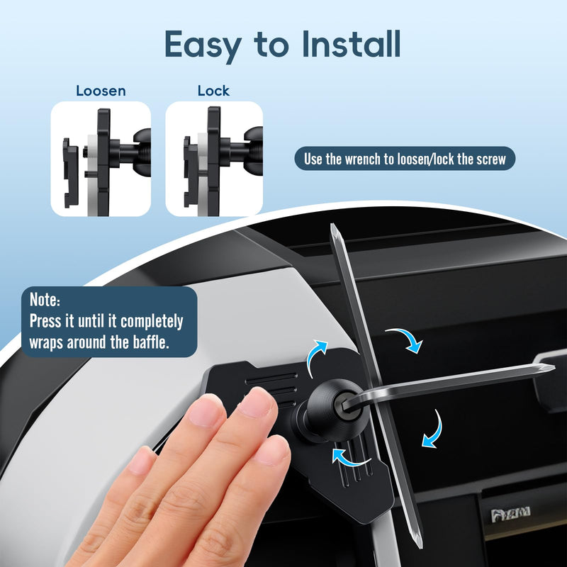 Vent Magnetic Phone Mount for 2015-2020 Ford F150 & 2017-2021 Super Duty | 2018-2021 Expedition | 20 Magnets |Non-Block Air Vent | 360° Rotation | Full Metal Material |All Smartphones | Easy Install