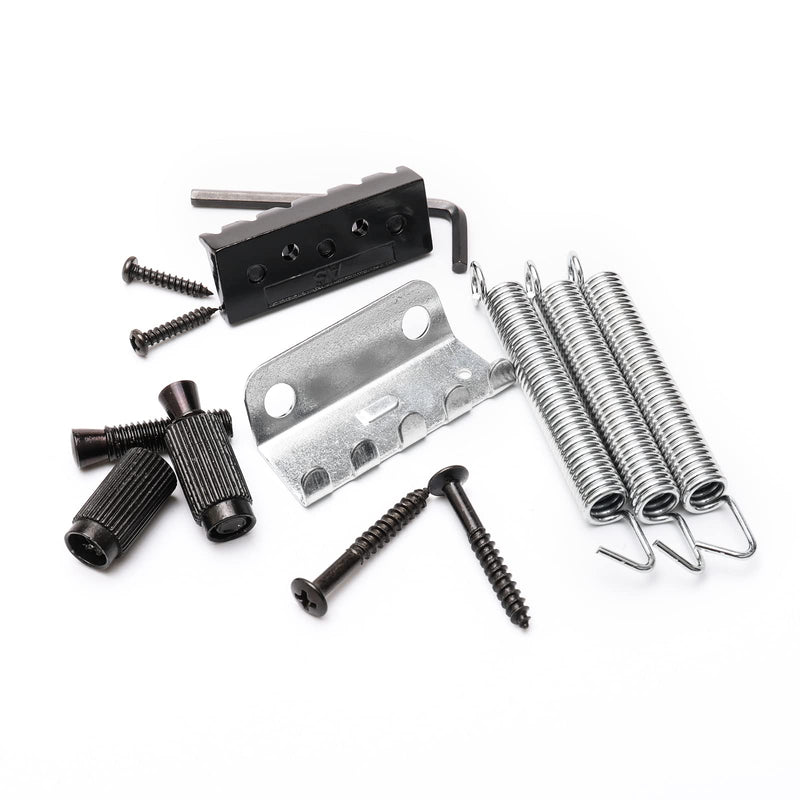 [AUSTRALIA] - Swhmc Bridge Locking Nut 6 Strings Electric Guitar Tremolo Bridge Parts Set for Floyd Rose Type, Black 