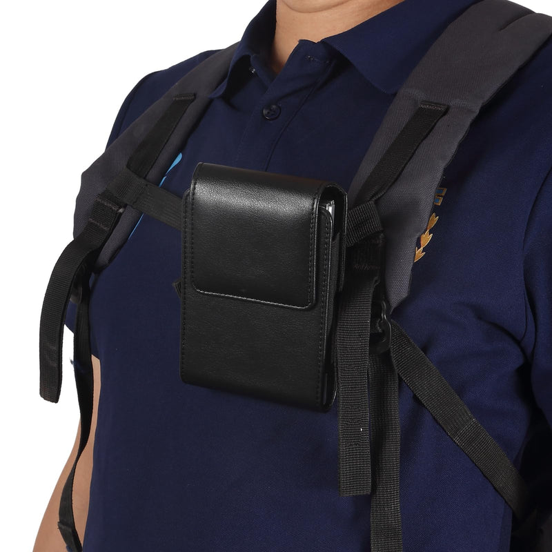 Premium Leather Belt Clip Phone Holster for Samsung Galaxy Z Fold 8 Wide, for Motorola Moto Razr Fold Cell Phone Holster Pouch Case Bag for Huawei Pura X Max (Black) Black
