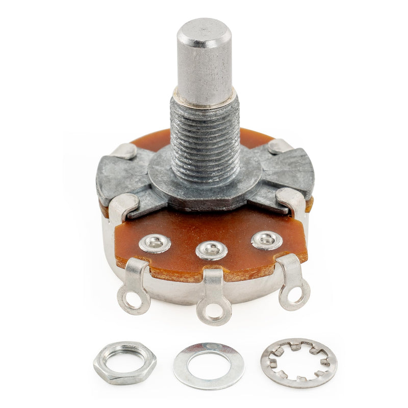 [AUSTRALIA] - Alpha A250K Pots Metric Solid Standard Shaft 9.5mm Audio Taper Potentiometers for Electric Guitar Bass (Set of 10) A250K Solid Shaft 9.5mm 