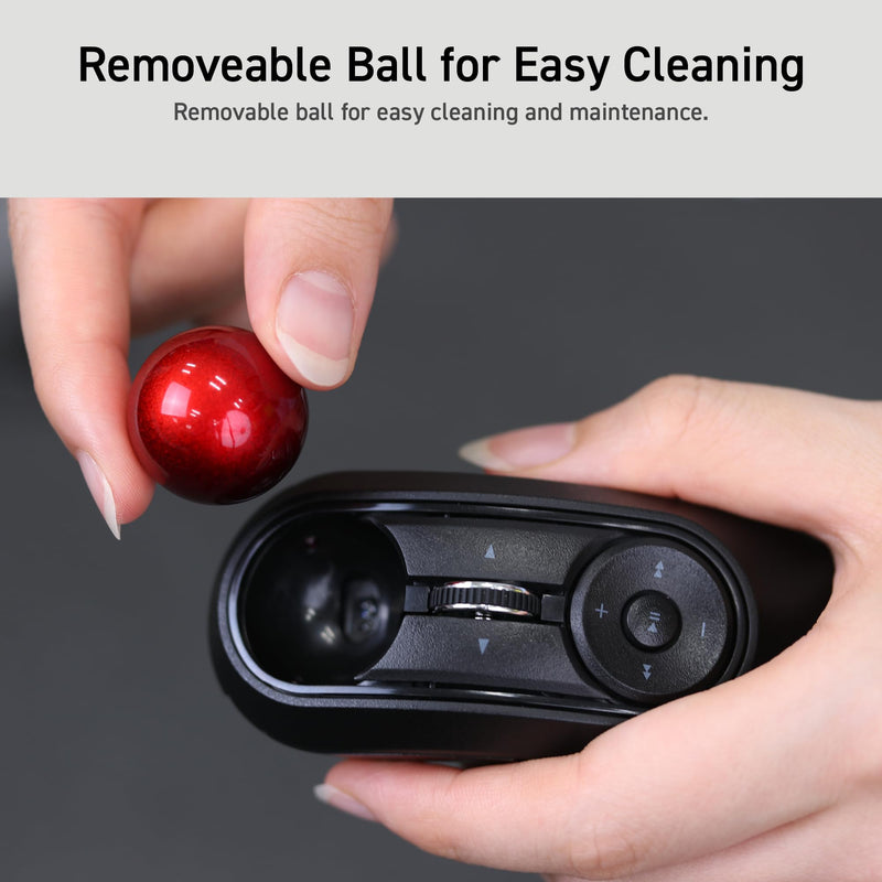 ELECOM Relacon Handheld Trackball Pointer, Ergonomic Thumb Mouse for Right or Left Hand, Bluetooth, 10 Buttons for TV, Presentation, Game, PC & MAC