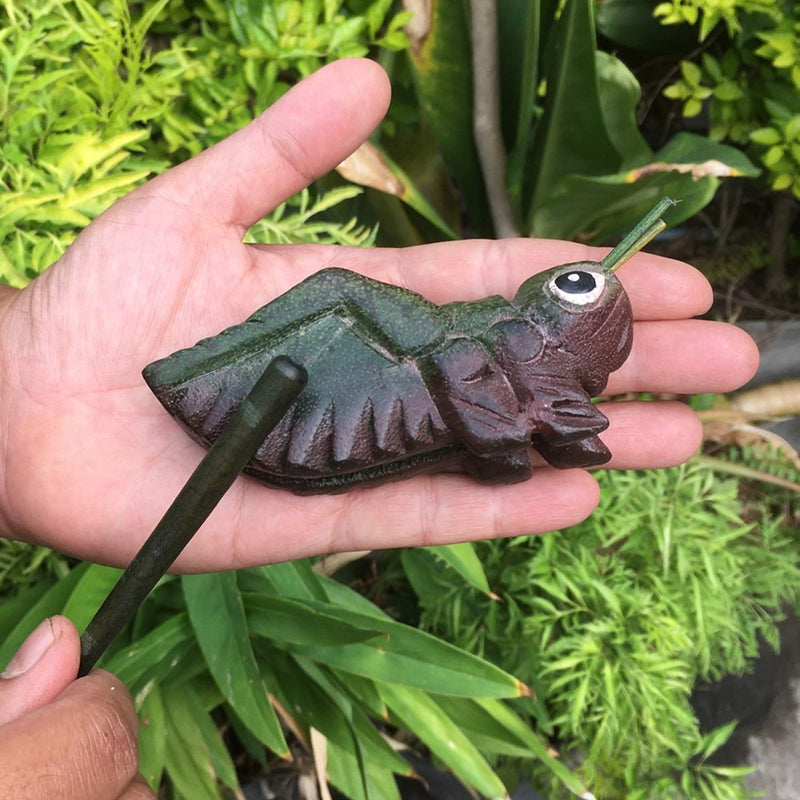 Wooden Percussion Frog, Cricket and Owl Set 3 Musical Instrument Products From Thailand Home Office Decoration Nice Gift (Small) Small