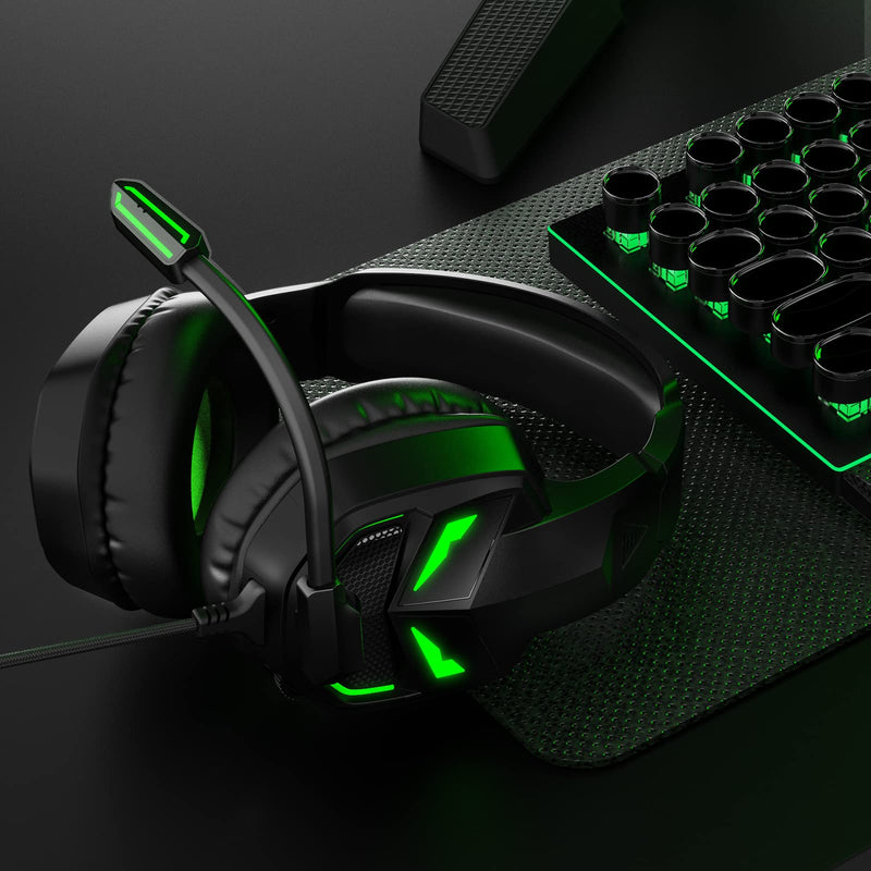 [AUSTRALIA] - EKSA Fenrir S Gaming Headset with Microphone, Noise Cancelling Mic, Comfortable Ear Pads, 50 mm Drivers, RGB Light, One Key Control, Gaming Headphones for PC, Xbox, PS4, PS5, Switch, Controller 