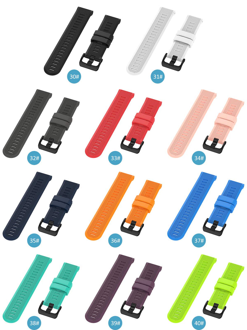 Watchband Compatible with Garmin Forerunner 945 and 935 Replacement Band Regular 30# Black