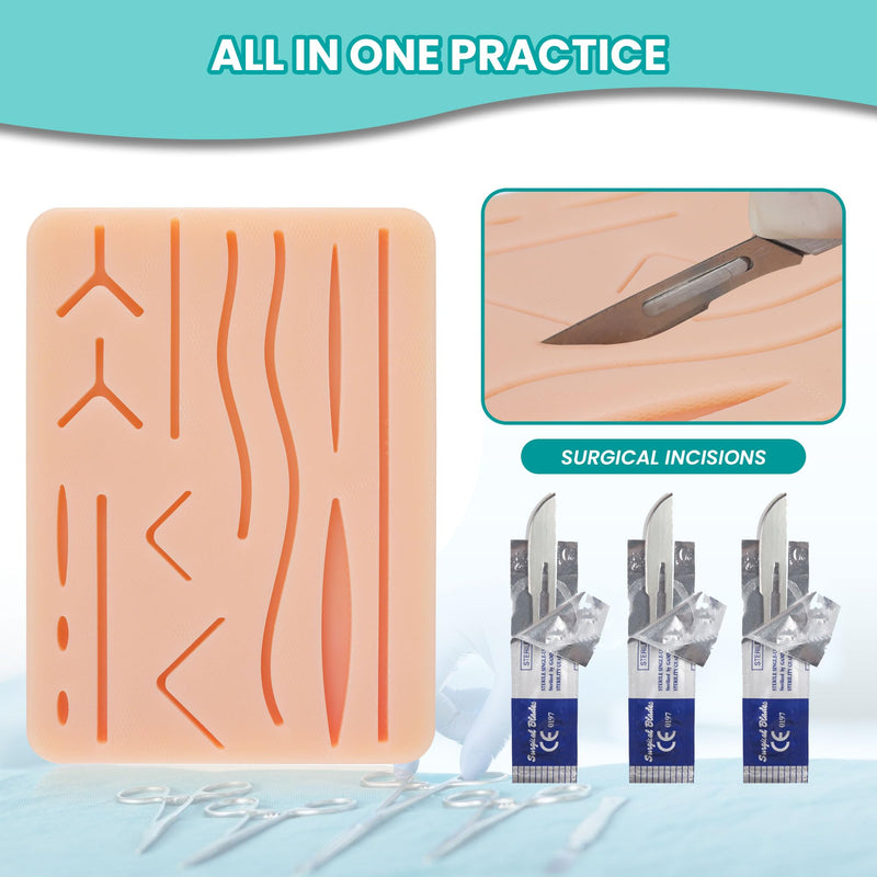 Suture Practice Kit for Medicine and Vet Students, Suture Kit for Suture Practice with Multilanguage Elearning, Suture Kit Practice Medical Student, Practice Suture Kit, Suturing Kit, Suture Kits