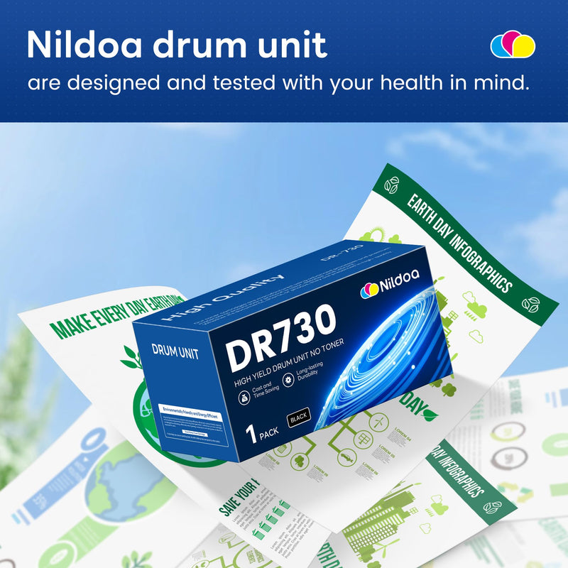 DR-730 DR730 Drum Unit [Not Toner] Replacement for Brother DR730 DR-730 DR 730 HL-L2370DW MFC-L2710DW MFC-L2750DW Printer Drum, 1 Pack