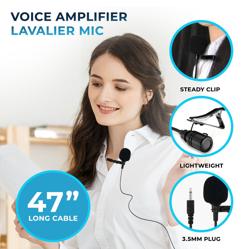 [AUSTRALIA] - Portable Voice Amplifier Microphone with Speaker, Portable Speaker with Lavalier/Headset Microphone - Mini Pa System for Speaking Teachers Classroom Tour Guide 2024 Updated 