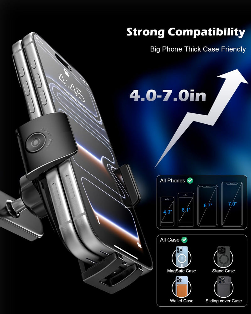 CloudValley for Hyundai Ioniq 5 Magnetic Phone Mount, Wide Clamp for 4-7.2 inch Smartphones, Metal Dashboard Phone Holder for 2022-2025 Ioniq5 2026 Ioniq 9, 2024-2026 Sonata Kona & 2025-2026 Tucson Clip