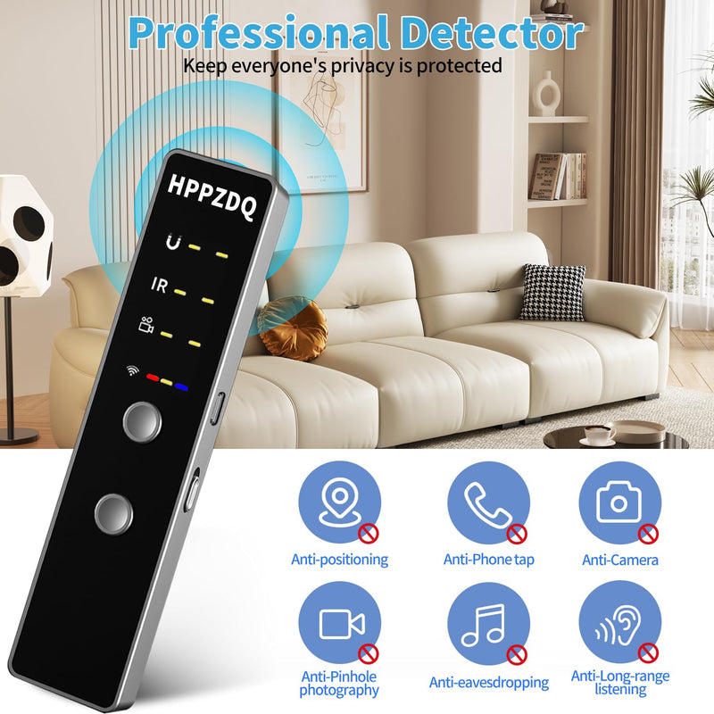 Hidden Camera Detectors ST0 Pro - Camera Detector Hidden Devices Detectors Anti Spy Sweeper Bug Detector RF Finder GPS Tracker Detector Indoors Outdoor for Car Home Office Travel Hotel Airbnb