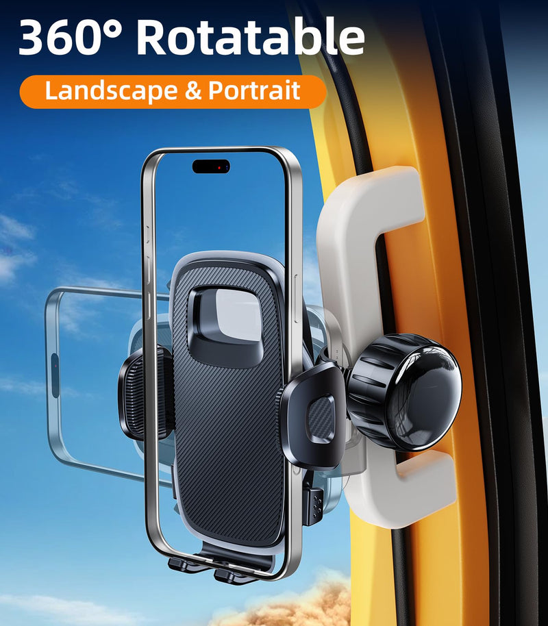 A Pillar Grab Handle Phone Mount, Handle Bar Phone Holder for Semi Truck Drivers, Universal Cell Phone Clip Holders for Your Car, Pickup, SUV, Van, Tractor, UTV Excavator
